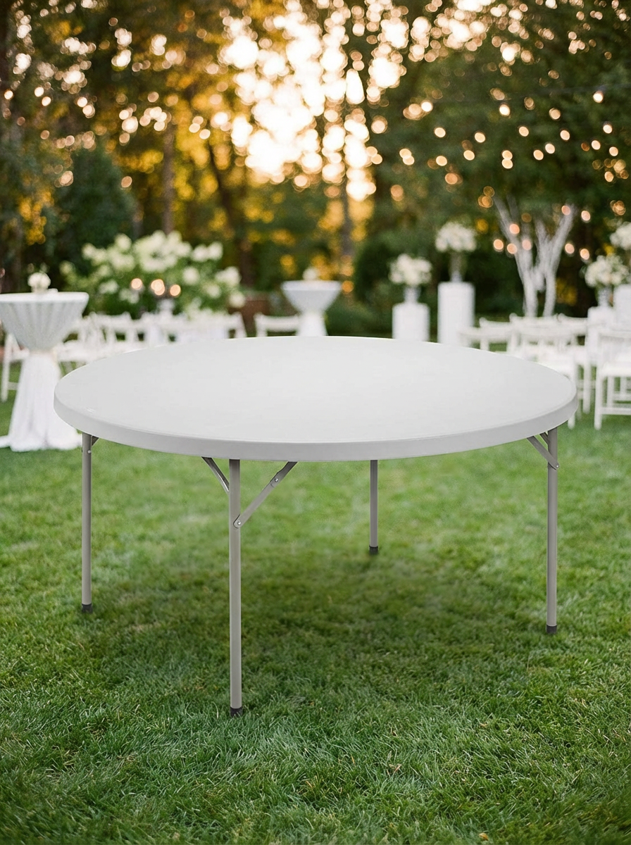 Table ronde pliante 8 places en location