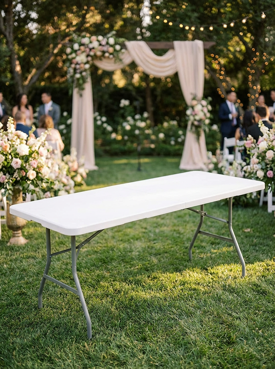 Table rectangle pliante 180cm en location